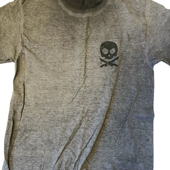 Pete's Pirate Life Fly The Flag Black Gray T-Shirt Men's Small Pete McKinnon - Picture 6 of 9